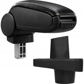 Loketní opěrka PROTEC Loketní opěrka Renault Clio 4 syntetická kůže černá, bílé prošití 20