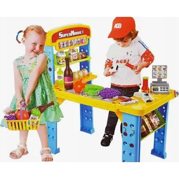 Hra na obchod OBCHŮDEK TRŽNICE STÁNEK POKLADNA ROZKLÁDACÍ STŮL KOŠÍK