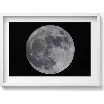 Obraz Obraz s rámem a grafikou na zeď Úplněk na černém nebi 70x50 cm