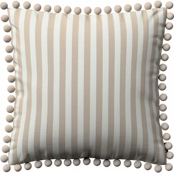 Polštář Povlak na polštář 45x45 cm béžovo-bílé pruhy (1,5 cm)