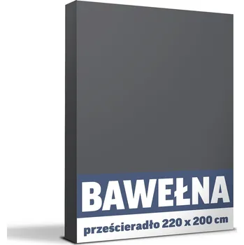 Prostěradlo LUX Prostěradlo Tradiční 200 x 220 cm Bez gumičky BAVLNA 100%, TMAVĚ ŠEDÁ