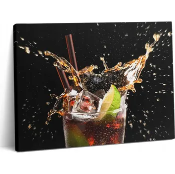 Obraz Fotografie na plátně Dekorace do posilovny Dárek Nápoj s ledem 80x60 cm