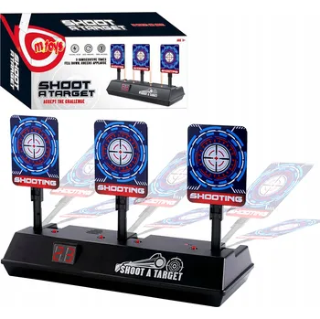 Dětská zbraň ELEKTRONICKÝ TERČ NERF STŘELNICE AUTOMATICKÁ INTERAKTIVNÍ LED ZVUK