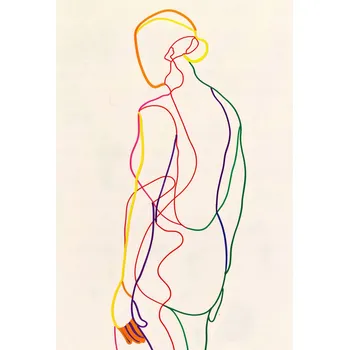 Plakát Plakát Duhový Obrys bez rámu 21 x 29,7 cm