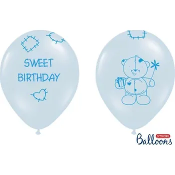 Balónek Balónek k 1. narozeninám modrý MEDVÍDEK SWEET BIRTHDAY