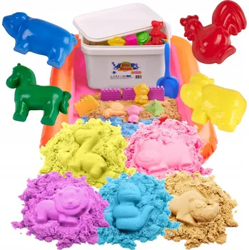 kinetický písek BibiMoon Kinetický písek 5 kg SADA PÍSKOVIŠTĚ FORMIČKY