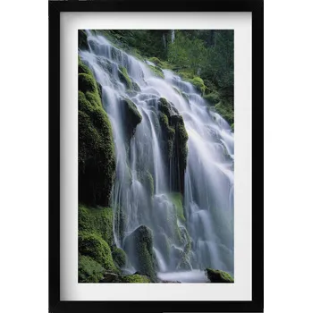 Obraz Dekorativní nástěnný obraz v rámu do obýváku Velký vodopád v džungli 40x60 cm