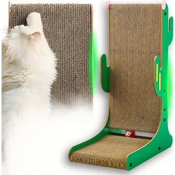 DRAPAK PRO KOČKY KARTONOWY NAROŻNY KARTONOVÉ PELÍŠEK KAKTUS S MÍČEM VELKÝ