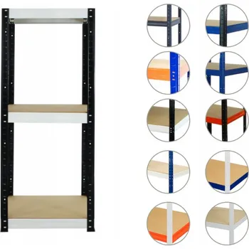 Dílenský regál Kovový regál skladový garážový HELIOS HBW 106x35x35 cm, 3 police