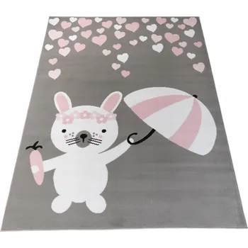 Koberec KOBEREC PASTELOVÝ 180x250 PINK PRO DĚTI RŮŽOVÝ ŠEDÝ