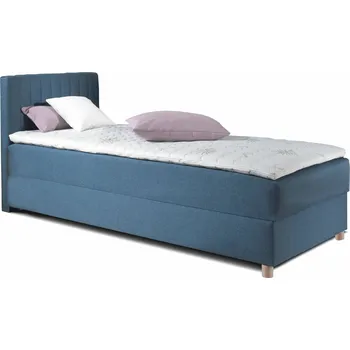 Postel Postel boxspring s úložným prostorem NOVO s hlavovým čelem