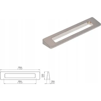 Nábytková úchytka SIRO 2394-118ZN21 vzhled nerezové oceli