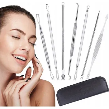 Příbor 7x LŽIČKA SADA NA ODSTRANĚNÍ UHER ČISTIČ PÓRŮ