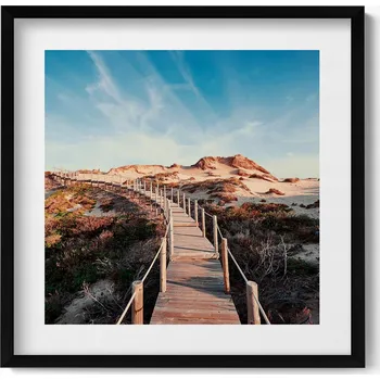 Obraz Obraz v rámu na zeď Letní krajina a dřevěná cesta 50x50 cm