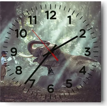 Hodiny Kuchyňské nástěnné hodiny 30x30 Asie Skleněné hodiny do obýváku Moderní Tiché