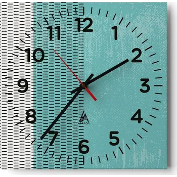 Hodiny Kuchyňské nástěnné hodiny 30x30 Abstrakce Skleněné hodiny do obýváku Moderní Tiché