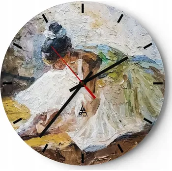 Hodiny Nástěnné hodiny do kuchyně 30x30 Baletka Skleněné hodiny do obýváku Tiché