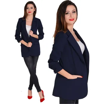 Podprsenka Stylové Italské Sako pro volný čas NÁMOŘNICKÁ MODRÁ M38