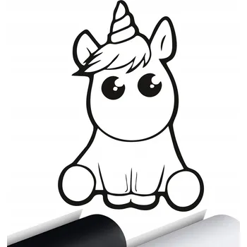 Samolepicí dekorace na vozidlo NÁLEPKA na auto JEDNOROŽEC UNICORN 15x10 cm