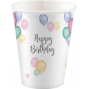 Party nádobí Amscan Kelímky k narozeninám 250 ml 8 kusů