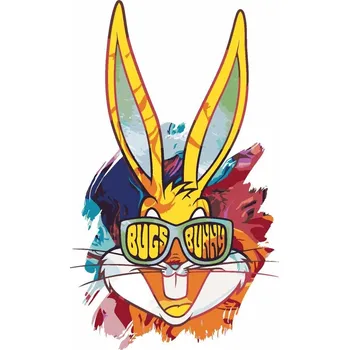 Zuty Malování podle čísel Malovaný Bugs Bunny (Looney Tunes)