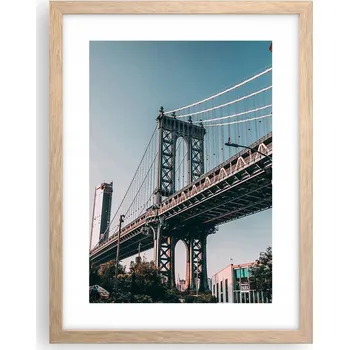 Obraz Obraz plakát v rámu světlý dub do obýváku 30x40 New York plakáty na zeď