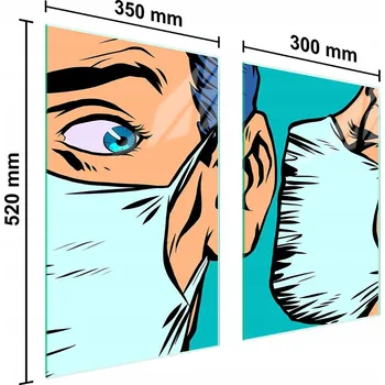 Kuchyňské prkénko Krájecí deska TMK ArtDeko sklo 2 ks