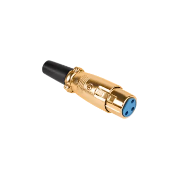 ATOS Konektor mikrofonní XLR 3-pin GOLD samice