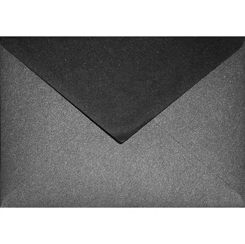 Obálka Perlové obálky C6 Aster Met. Black černé - 25 Ks