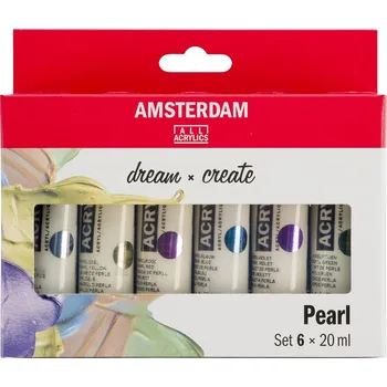 Výtvárné potřeby Amsterdam General Selection Sada akrylových barev Pearlescent 6 x 20 ml