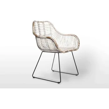 Zahradní sestava Vimine Natural Wicker® Zahradní ratanové retro křeslo laval praná bílá