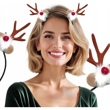 ČERVENÁ ČELENKA SOB Vánoční SOB kostým SAMETOVÁ rekvizita