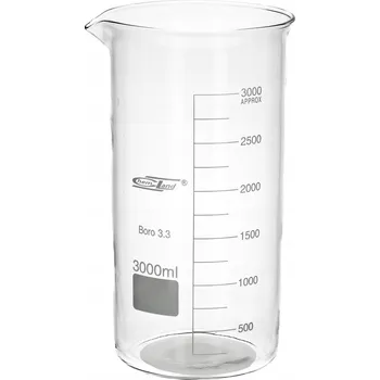 Sklenice Vysoká kádinka bez ucha Chemland sklo 3000 ml