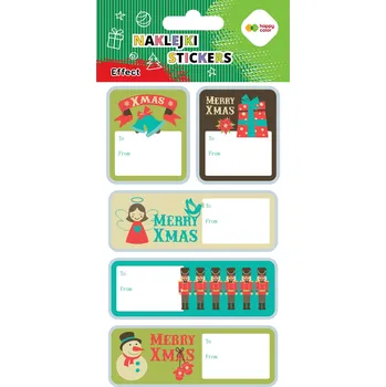 samolepka Samolepky Xmas EFFECT - Vánoční štítky Happy Color