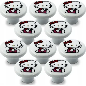 Nábytková úchytka knopka vícebarevná bílá lesklá 4 x 4 x 2,6 cm