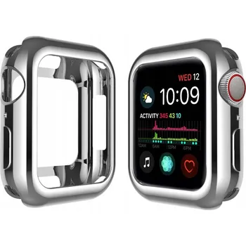 Pouzdro na mobilní telefon LUXUSNÍ STŘÍBRNÉ SILIKONOVÉ POUZDRO PRO APPLE WATCH 38MM