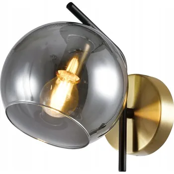 Nástěnné svítidlo Nástěnná lampa Elegantní SVÍTIDLO se skleněným popelavým stínidlem na 1xE14