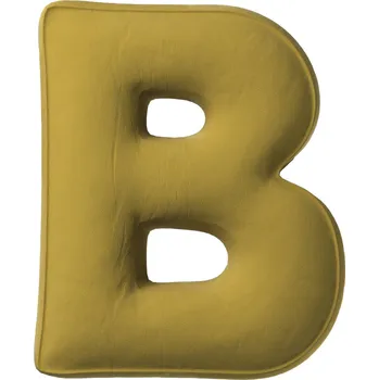 Polštář Žluté Tipi Polštář písmeno B zelené