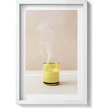 Obraz Dekorace obraz s grafikou v krásném rámu Zhasnutá svíčka boho styl 40x60 cm