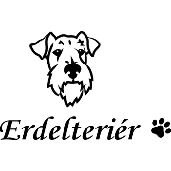 Nášivka Nažehlovací nápis Erdelteriér Vzor: 1, Potisk: tmavě šedá, Motiv: tlapka