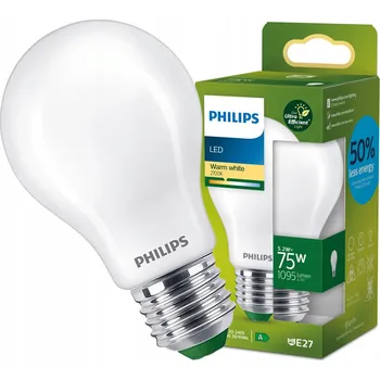 Žárovka Ultra Úsporná LED žárovka E27 PHILIPS třída A, 60W, 1095lm, 2700K
