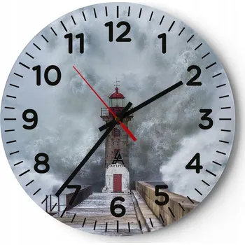 Hodiny Kuchyňské nástěnné hodiny 30x30 Lucerna Moderní skleněné hodiny do obýváku Tiché