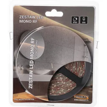 LED osvětlení ZESTAW TAŚMA LED NEUTRALNA 24W IP65 PRESCOT 5 m