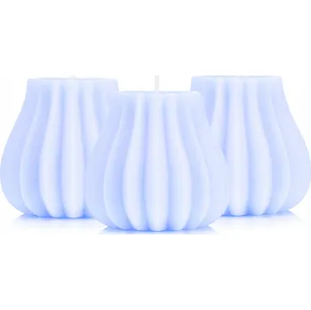 Svíčka Dekorativní parafinová svíčka bez vůně Drobo 3 ks