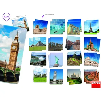 Pexeso Akros Maxi pexeso - Světové stavby a místa