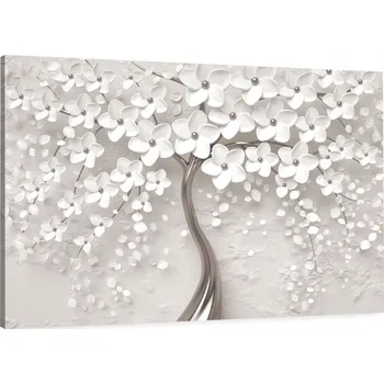 Obraz Obraz na plátně do obýváku ŠEDÝ STROM 3D 120x80