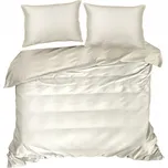 Povlečení 220x200 z bavlněného saténu krémové 70x80/2x