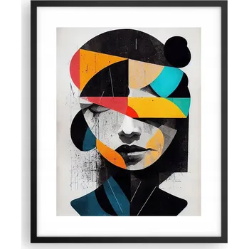 Obraz Foto obraz plakát na zeď v černém rámu 40x50 tvář plakáty do obýváku