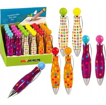 Propiska automatická modrá mini s puntíky Brunnen