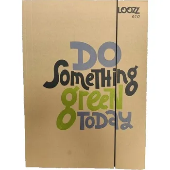Desky s gumou A4 LOOZZ ECO DO SOMETHING GREEN TODAY